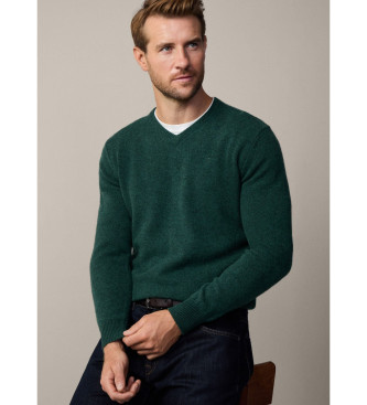 Hackett London Jumper Ull V grn