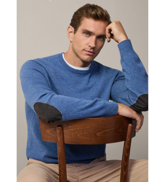 Hackett London Merino Cash Mix jumper blue 