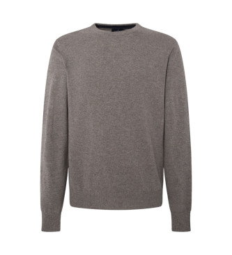 Hackett London Maglione in misto lana merino grigia