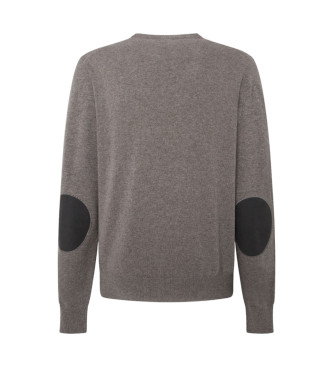 Hackett London Pull Merino Cash Mix gris