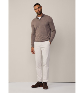 Hackett London Cash Mix beige trui 