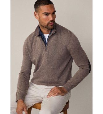 Hackett London Cash Mix beige trui 