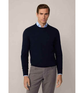 Hackett London Pull Merino Cash Mix marine