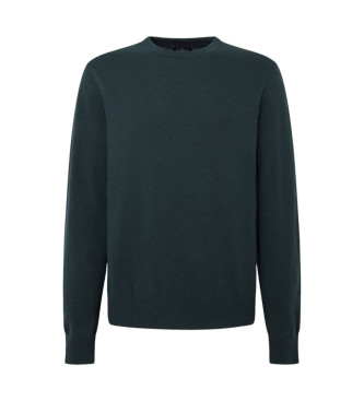 Hackett London Pull Merino Cash Mix vert