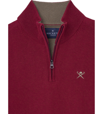 Hackett London Jersey Multi garnet