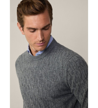 Hackett London Pulver entranado cinzento