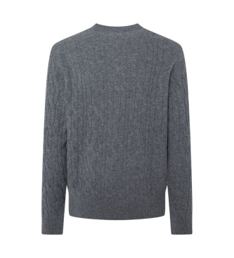 Hackett London Pull gris tress