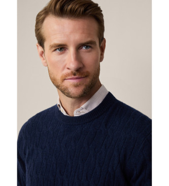 Hackett London Marinbl fltad pullover