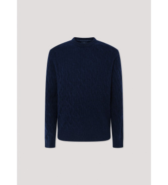 Hackett London Maglione intrecciato blu scuro