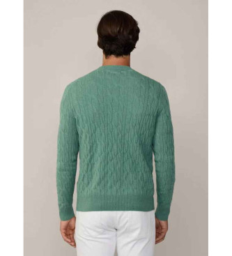 Hackett London Maglione intrecciato verde