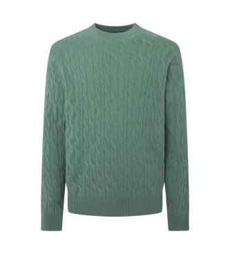 Hackett London Maglione intrecciato verde