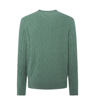 Hackett London Maglione intrecciato verde