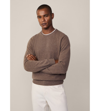 Hackett London Brauner Strickpulli