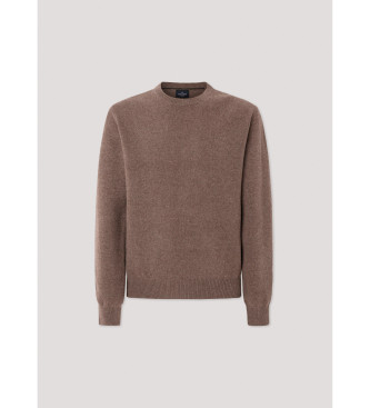 Hackett London Brauner Strickpulli