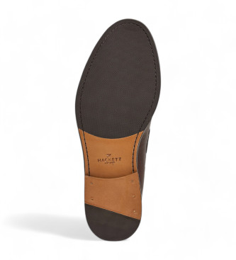 Hackett London Burton leren mocassins met kwastjes bruin