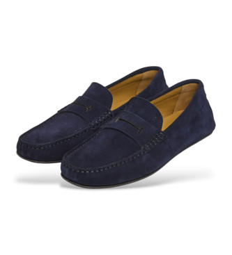 Hackett London Driver Loafer navy leather loafers