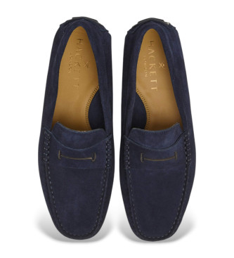 Hackett London Mocasines de piel Driver Loafer marino