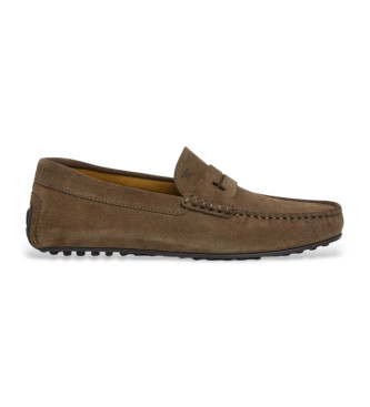 Hackett London Mocasines de piel Driver Loafer marrn