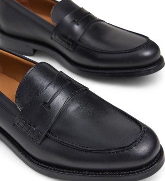 Hackett London Mocasines de Piel Jame Sign negro