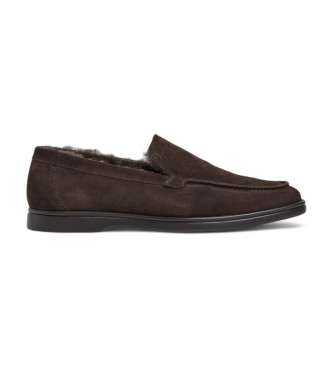 Hackett London Martin Signafur Leren Mocassins bruin