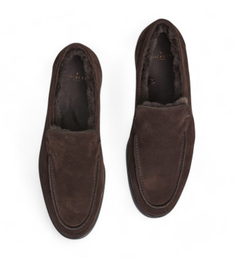 Hackett London Martin Signafur Leren Mocassins bruin