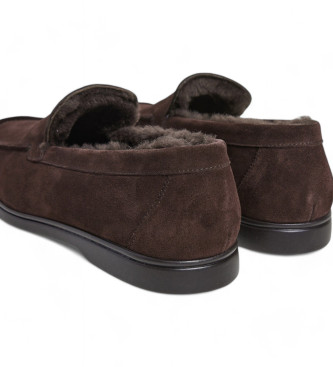 Hackett London Martin Signafur Leren Mocassins bruin