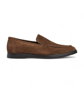 Hackett London Martin Signature Loafers i lder, brun