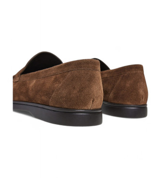 Hackett London Mocassins em pele Martin Signature castanho