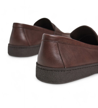 Hackett London Peter Origin Loafers i brunt lder