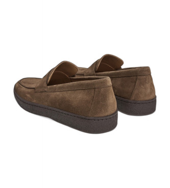 Hackett London Mocasines de Piel Peter Soft marrn