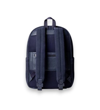 Hackett London Rucksack aus Leder Suede Backpack, marineblau