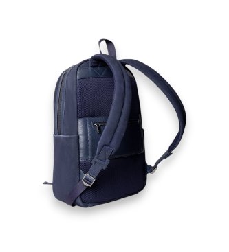 Hackett London Rucksack aus Leder Suede Backpack, marineblau
