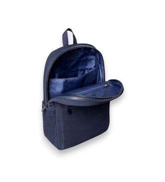 Hackett London Rucksack aus Leder Suede Backpack, marineblau