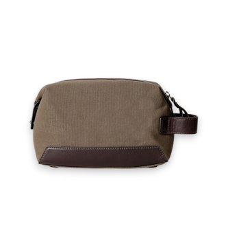 Hackett London Neceser Barton Waxed verde oliva