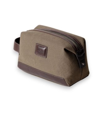 Hackett London Neceser Barton Waxed verde oliva