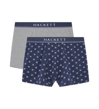 Hackett London Confezione 2 Boxer Icon Tk blu scuro, grigio