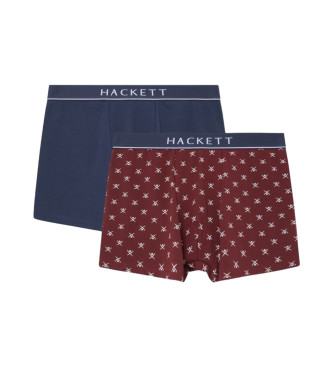 Hackett London Zestaw 2 sztuk bokserek Icon Tk czerwony, granatowy