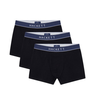 Hackett London 3 Pack Core black boxer shorts