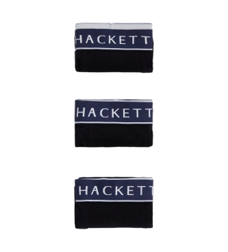 Hackett London 3 paketi črnih boksarskih hlač Core