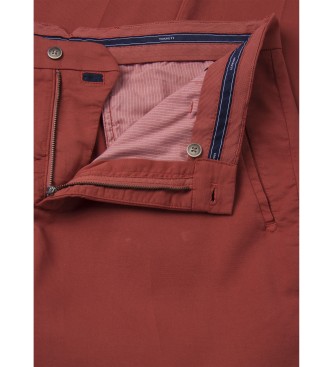 Hackett London Pantaln Chino fit sloane rojo