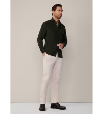 Hackett London Spodnie Kensington Slim Chino w kolorze beżowym