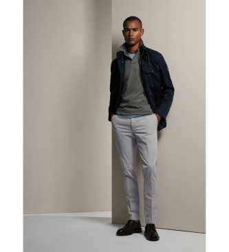 Hackett London Kensington Slim Chino Trousers grey