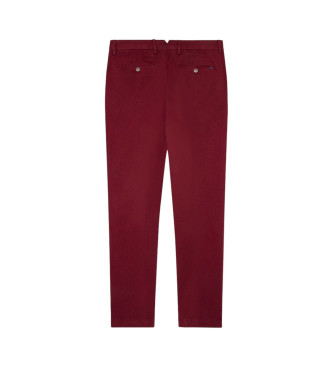 Hackett London Spodnie Kensington Slim Chino w kolorze czerwonym