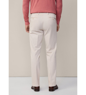 Hackett London Sanderson Classic Fit Chino Trousers Beige