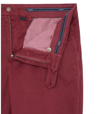 Hackett London Maroon Klassiek Pasvorm Sanderson Chino Broek