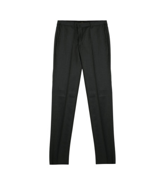 Hackett London Wełniane spodnie Classic Fit niebiesko-szare 