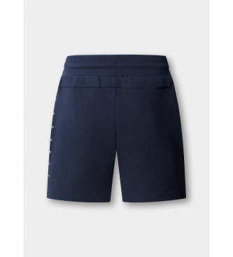 Hackett London Pantal�n corto de felpa con logo marino