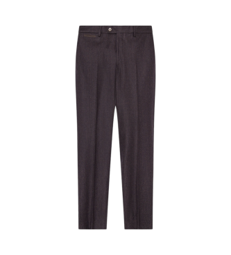 Hackett London Pantaln en tejido elstico con lana y cashmere    Flannel Pow marrn