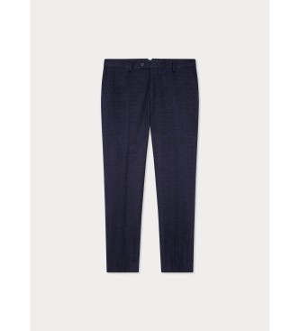 Hackett London Pantaloni a spina di pesce blu scuro