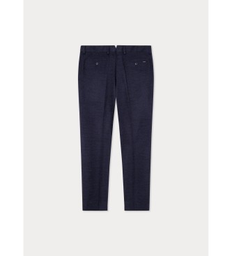 Hackett London Pantaloni a spina di pesce blu scuro